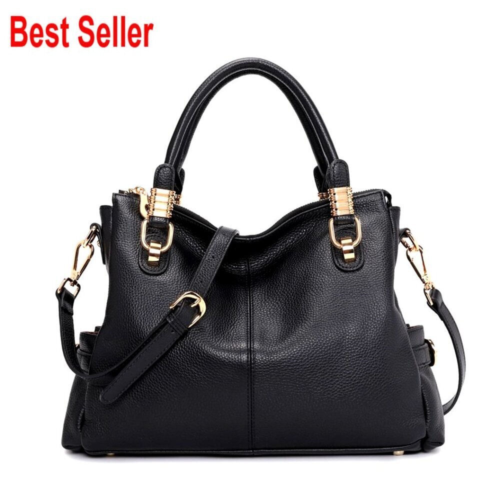 Top Grain Pebbled Cowhide Leather Satchel Tote Shoulder Bag